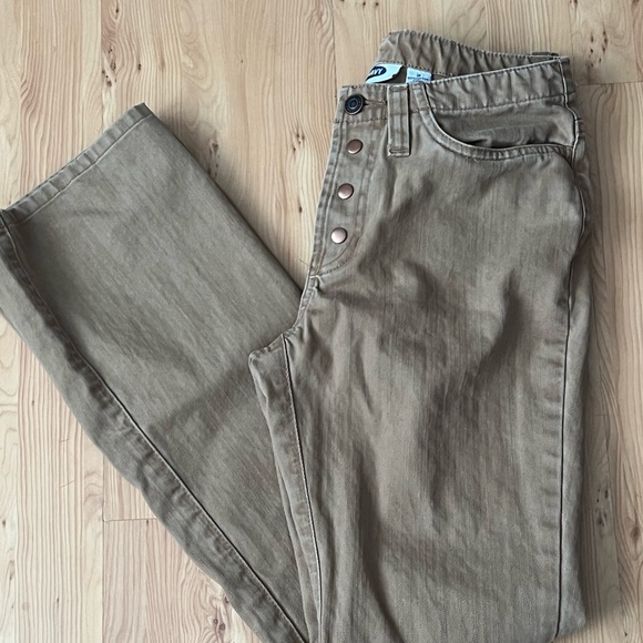Old Navy Denim - Old Navy Women’s Sz 2 Vintage Tan Denim Jeans Pants Button Fly